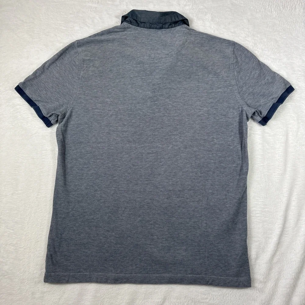 Penguin Original Blue Embroidered Logo Polo‎ Large Short Sleeve Large
